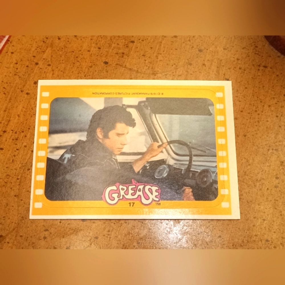 Grease 1978 Sticker/ Trading Card #17